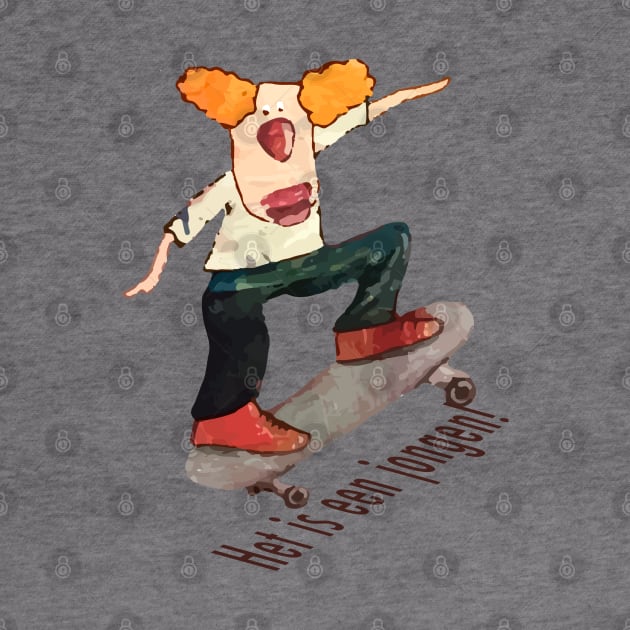 het is een jongen skate by Lins-penseeltje